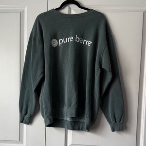 Pure Barre Comfort Colors Dark Green Crewneck Sweater